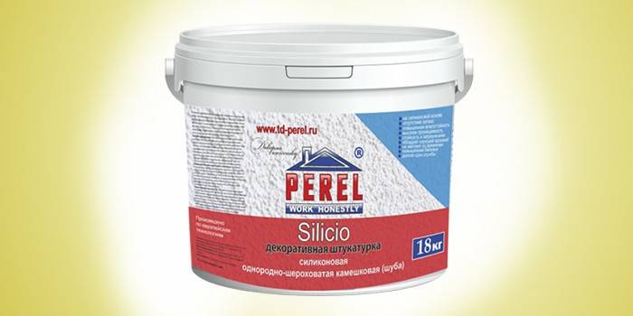 Gesso de silicone decorativo com chips de mármore Perel Silicio Fur coat
