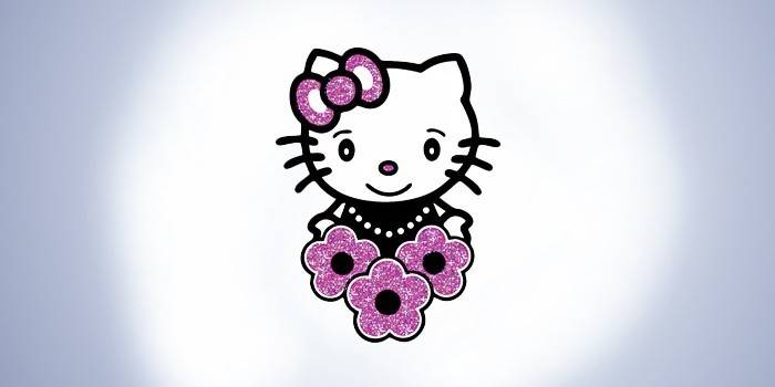 Glitter Sticker Pequeño Gatito