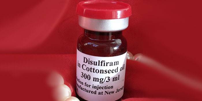 Inyección de disulfiram