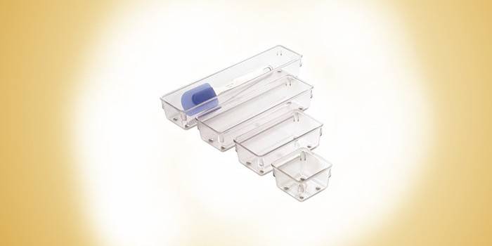 Plastikowe pojemniki Linus Clear (wąskie)