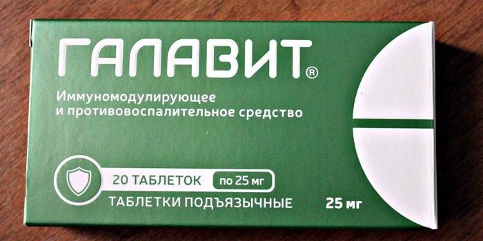 Tablety Galavit pod balením