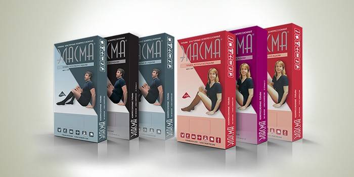 Elasma kompresné ponožky na zips v balení