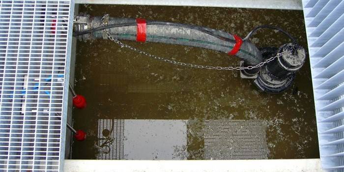 Bomba fecal semi-submersível no poço