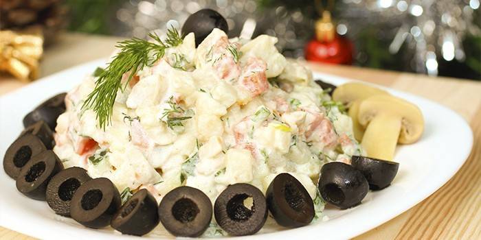 Salada em um prato