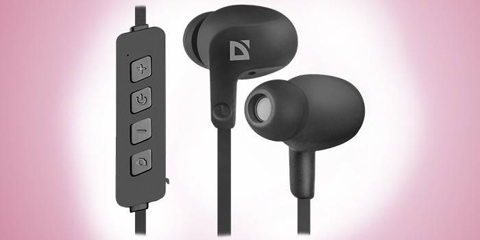 Auscultadores a vácuo com fio Defender FreeMotion B615 Bluetooth Black