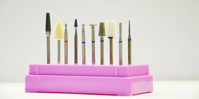 Conjunto de moinhos para manicure de hardware