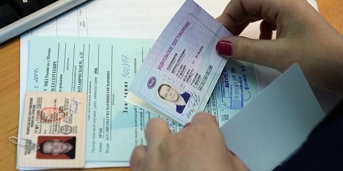 Documentos para uma carteira de motorista