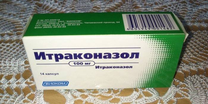 Itrakonazol kapsuly v balení