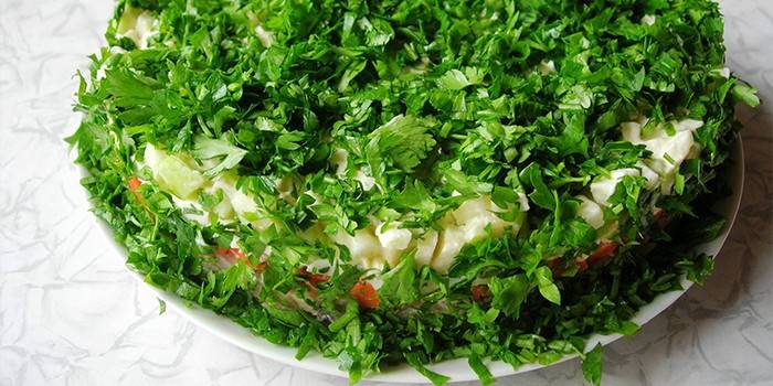 Puff salada em uma travessa
