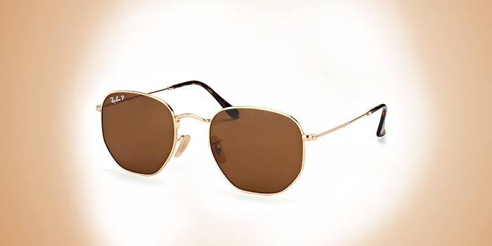 Óculos masculinos para Ray-Ban 3548N Highstreet 001 Hexagonal