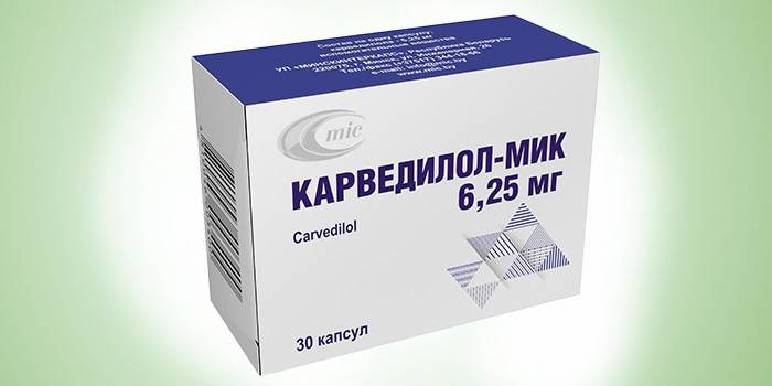 Cápsulas de Carvedilol