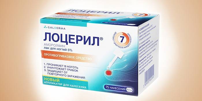 Lotseril lak na nechty v balení