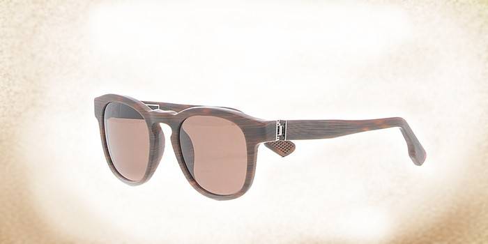 Óculos de sol de armação de madeira plástica KT 500S 04