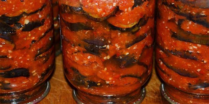 Salada de berinjela e tomate para o inverno
