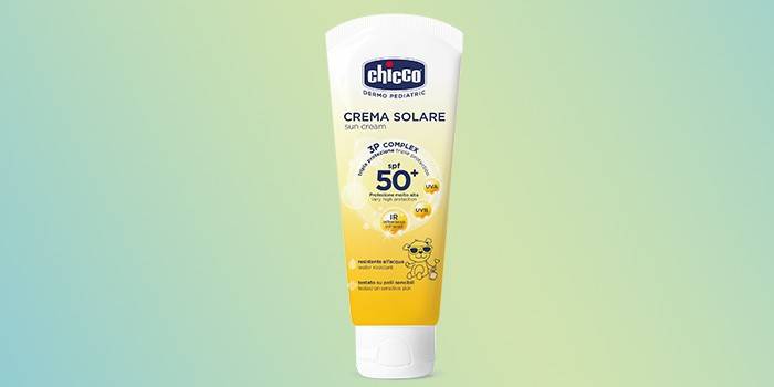 Protetor solar infantil Chicco, SPF 50+