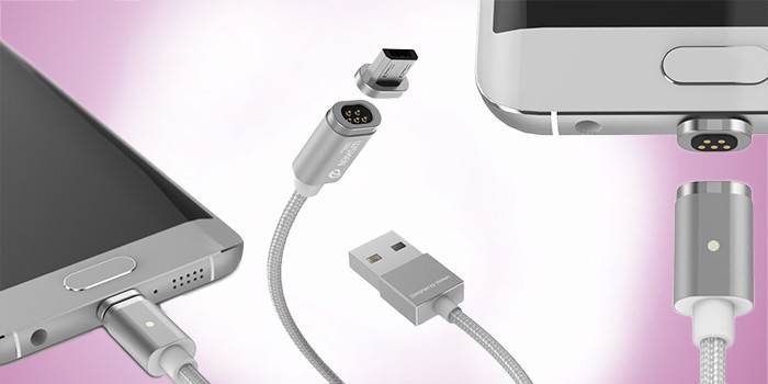Dla Androida Kabel WSKEN X Metalowy kabel magnetyczny