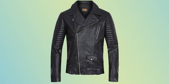 Jaqueta de couro genuíno moda urbana para homens