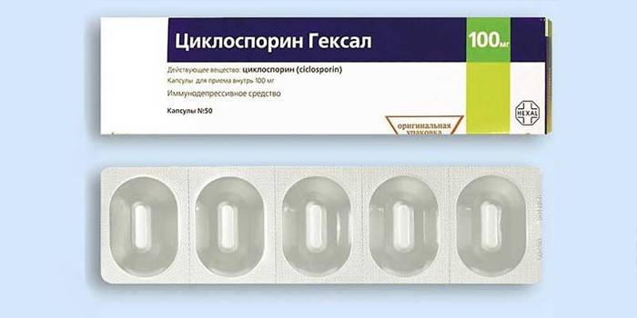 Cyklosporyna Heksal w opakowaniu