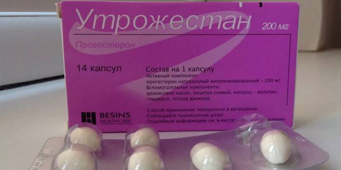 Utrozhestan cápsulas en envase