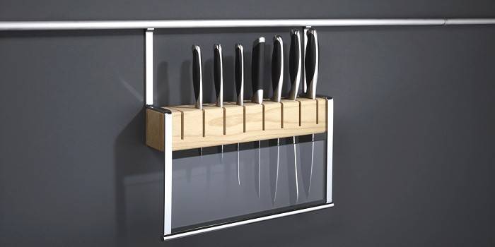 Model balustrady poziomej z zestawem noży