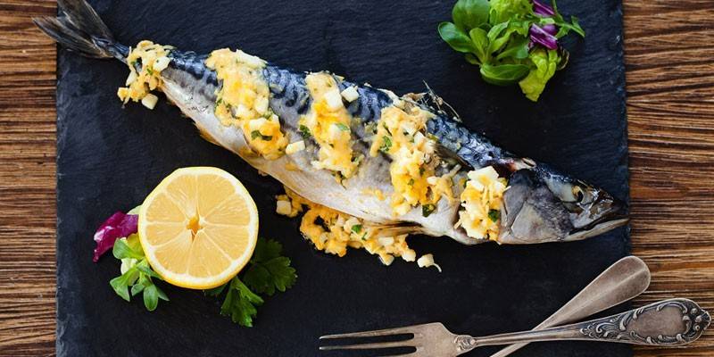 Caballa al horno
