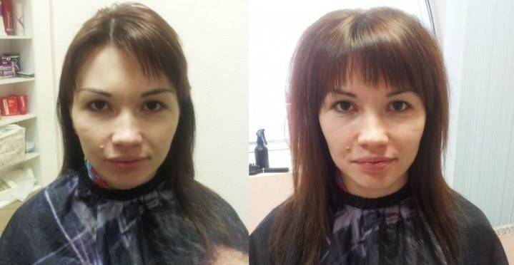 Chica antes y después del impulso