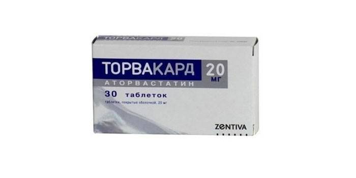 Torvacard em comprimidos