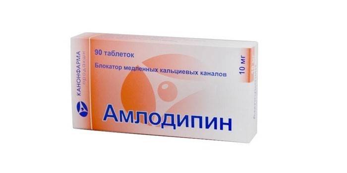 Amlodipínové tablety v balení