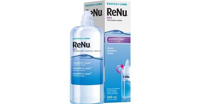 Solución de sal y agua Bausch + Lomb ReNu MPS