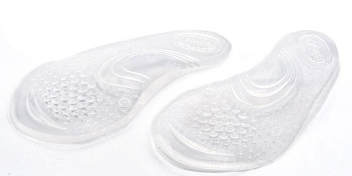 Palmilhas de gel transparente