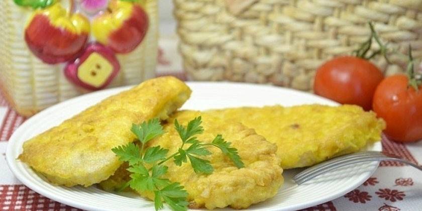 Costeleta de peru em massa
