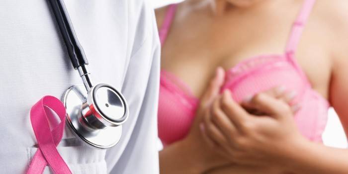 Doutor, e, menina, verificar, a, glândula mammary, para, nós