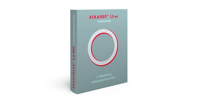Tabletki Escapel w opakowaniu