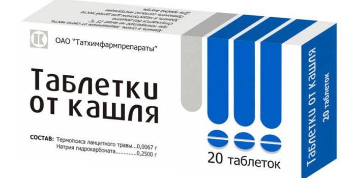 Tablety proti kašľu Thermopsis