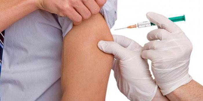 Injecção no antebraço