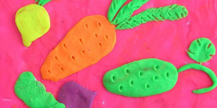 Verduras de plastilina