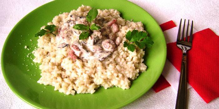 Risotto z owocami morza