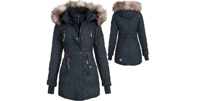 Parka de invierno con piel