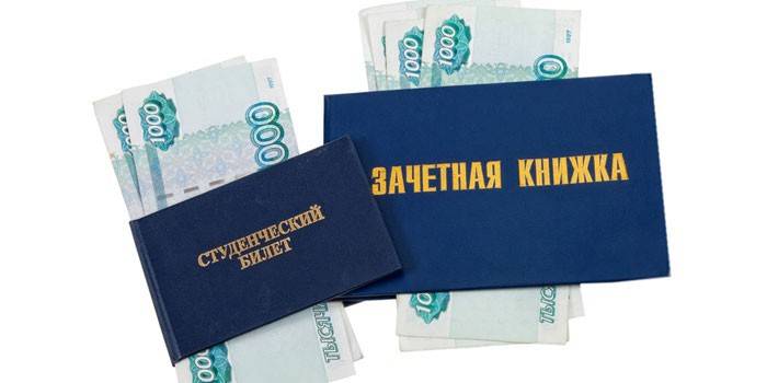 Dziennik ocen, legitymacja studencka i banknoty