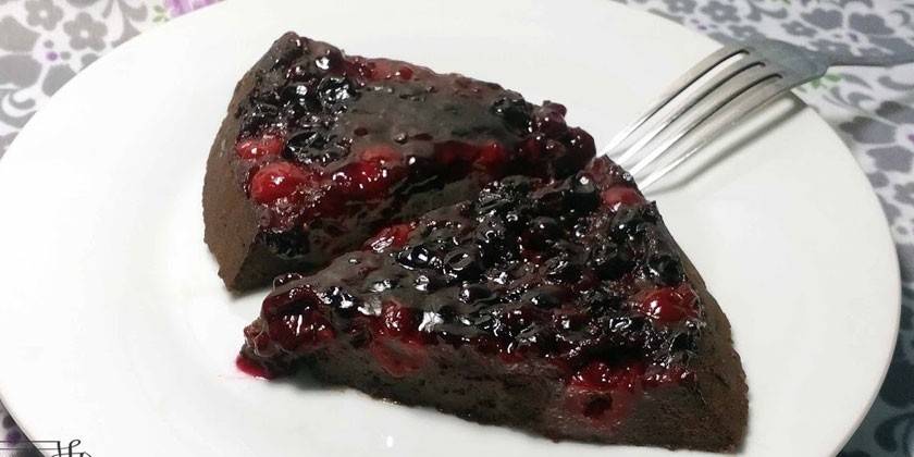 Klafuti de chocolate con grosella