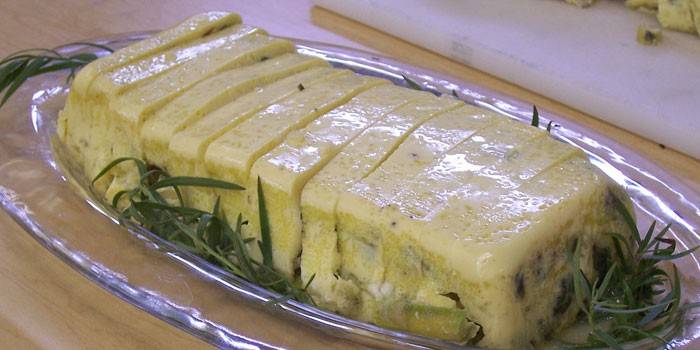 Terrina de espárragos con tocino