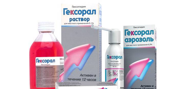 Hexorálne liečivo v rôznych formách uvoľňovania