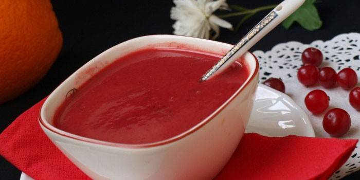 Purê de cranberry