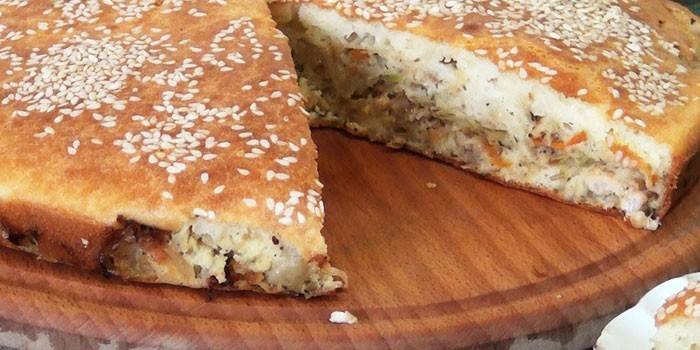 Ciasto Z Kapusty Galaretkowej Z Mięsem