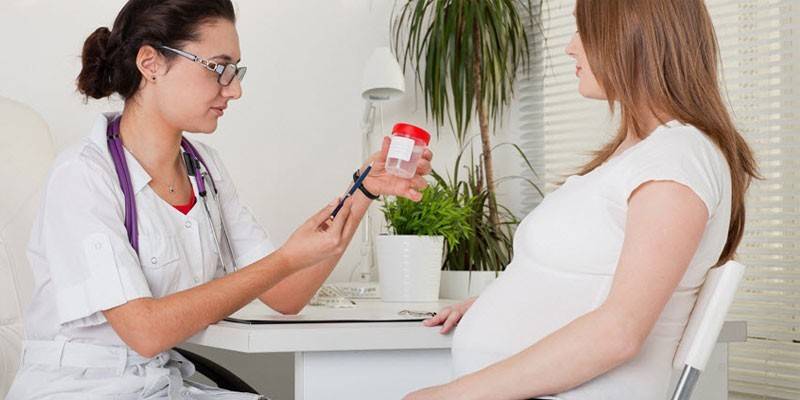 Médico aconselha uma mulher grávida