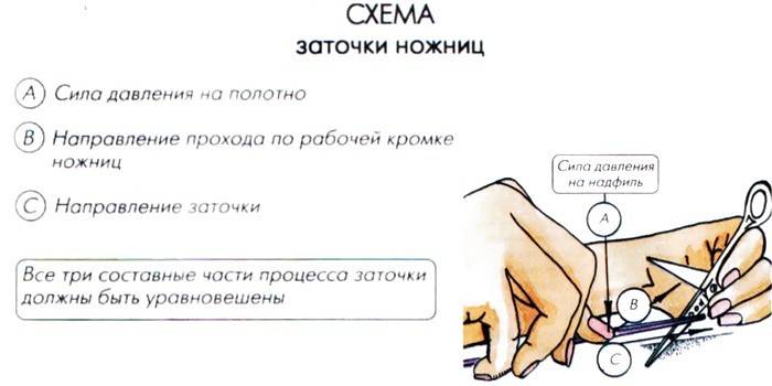 Wzór ostrzenia nożyczek