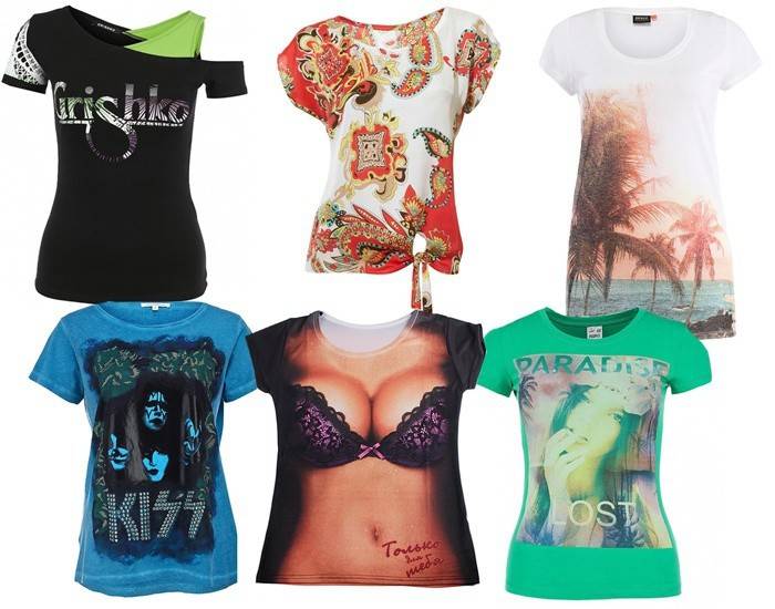 T-shirts brilhantes