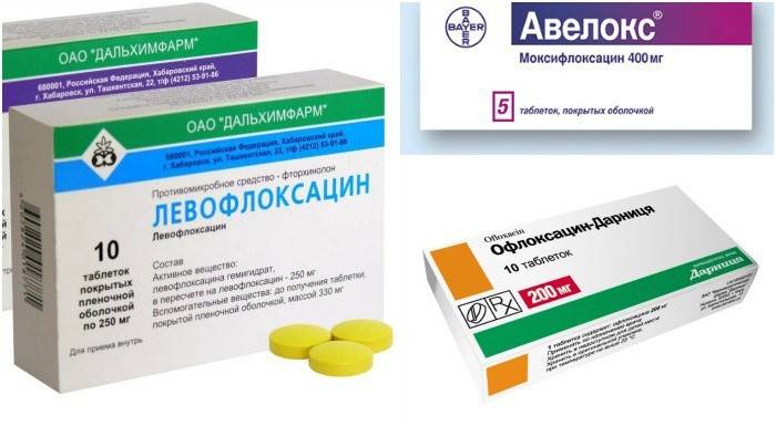 Moksyfloksacyna, Ofloksacyna, Lewofloksacyna