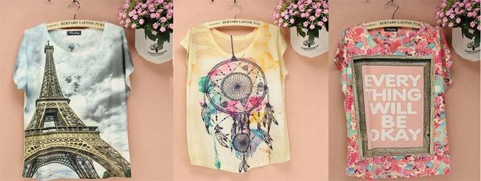 Modelos femininos com estampas